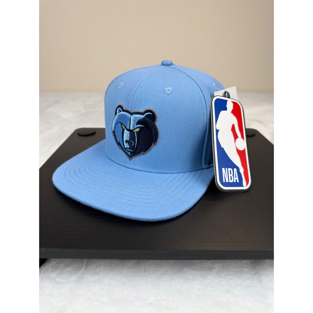 Memphis Grizzlies NBA Snapback Flat Bill Hat Light Blue Embroidered Mens OSFM